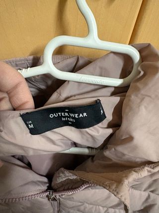 Abrigo acolchado rosa mujer con capucha