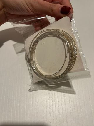 Set braccialetti argentati nuovi