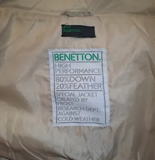 Cappotto piumino Benetton Beige Taglia M
