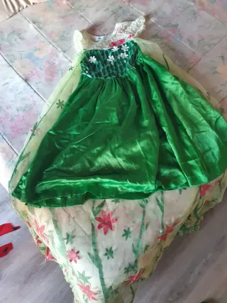 Disfraz infantil verde y crema talla 5-7