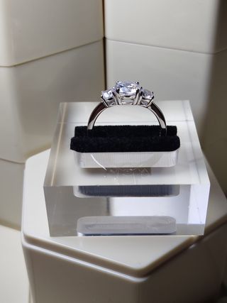 Anillo Moissanita Trilogy 1.6CT Plata 925