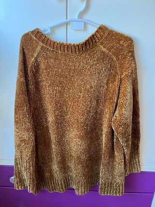 Jersey Zara Marrón Terciopelo