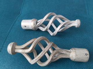 Terminales Cortina Metal Dorado y Blanco