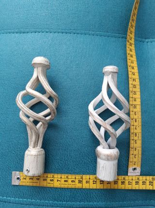 Terminales Cortina Metal Dorado y Blanco