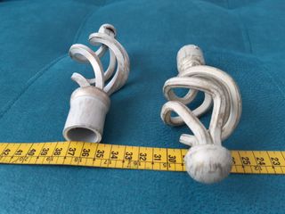 Terminales Cortina Metal Dorado y Blanco