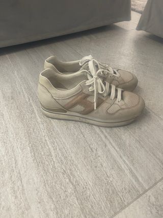 Hogan Donna Pelle Beige/Oro