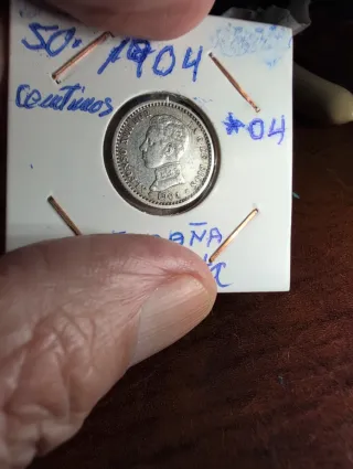 50 céntimos Alfonso XIII plata 1904