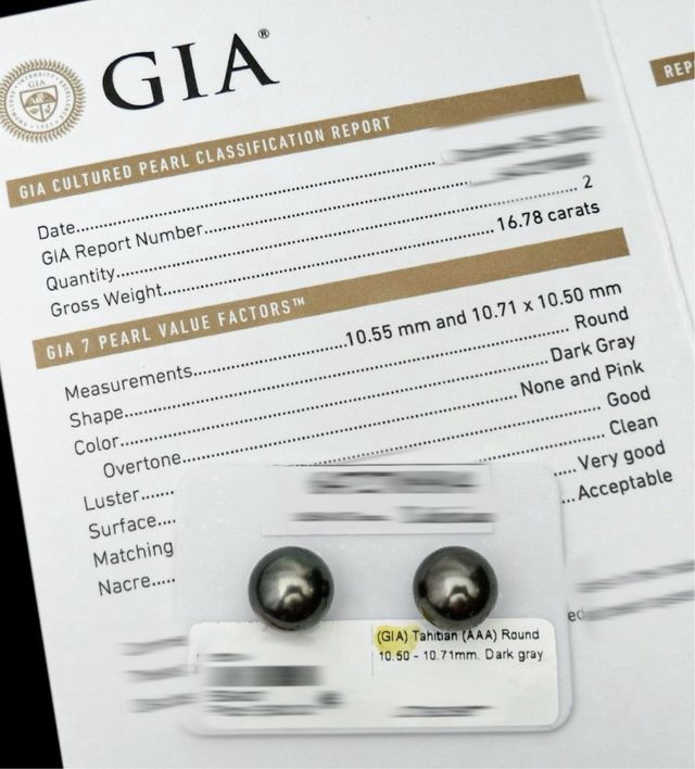 Perlas Tahitianas GIA Redondas