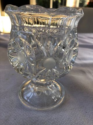 Jarrón cristal decorativo margaritas