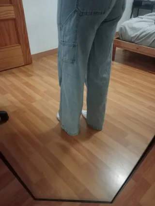 Pantalones vaqueros anchos mujer
