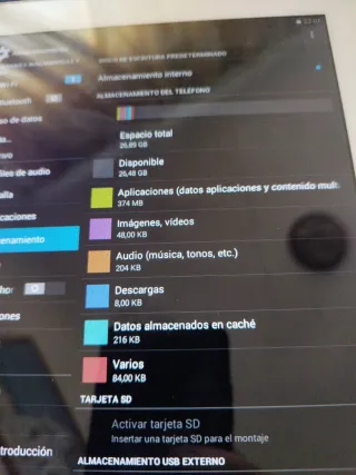 Tablet Negra y Multicolor
