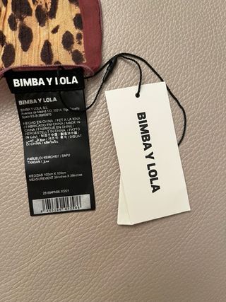 Pañuelo Bimba y Lola Leopardo 98x98cm Nuevo