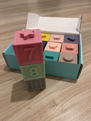 Set 12 Cubi Morbidi con Forme e Numeri