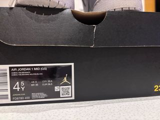 Air Jordan 1 Mid Cobalt Bliss/White Tg 36.5