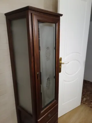Mueble Auxiliar Baño Pie Nogal
