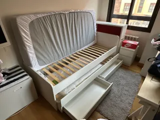 Cama nido IKEA SLAKT blanca