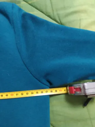 Felpa con cappuccio blu cerniera intera