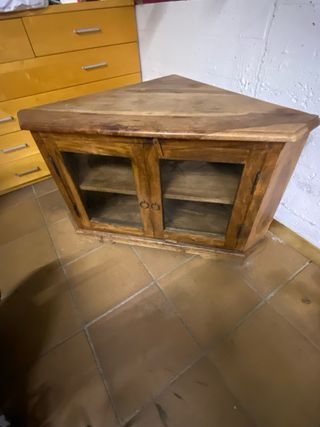 Armario madera cristal puertas