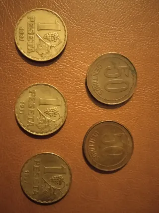 Lote 5 Monedas República Española 1937