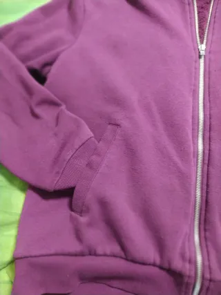 Felpa con cappuccio viola