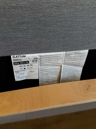 SIN SOMIER Estructura Cama IKEA SLATTUM Tapizada