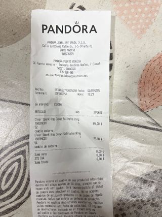 Anillo Pandora Dorado con Circonita