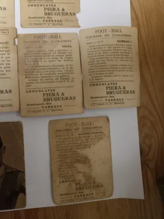 Cromos antiguos futbol Piera Brugueras