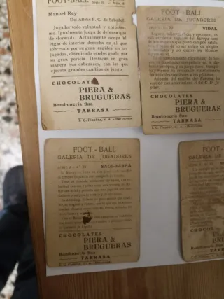 Cromos antiguos futbol Piera Brugueras
