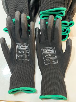 Lote Guantes Nitrex Negro y Verde