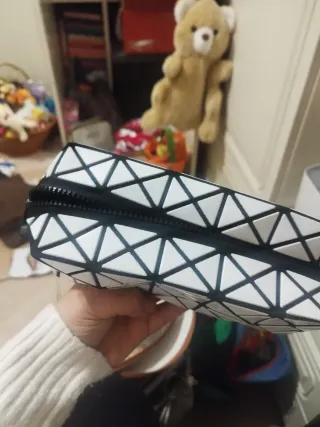 Pochette geometrica bianca e nera