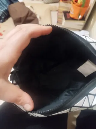 Pochette geometrica bianca e nera