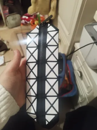 Pochette geometrica bianca e nera