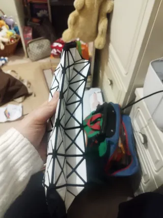 Pochette geometrica bianca e nera