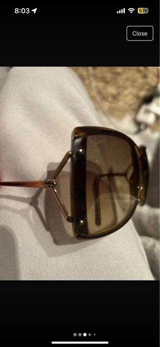Gafas de sol Gucci marrones y doradas