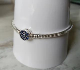 Pulsera Pandora Plata y Azul