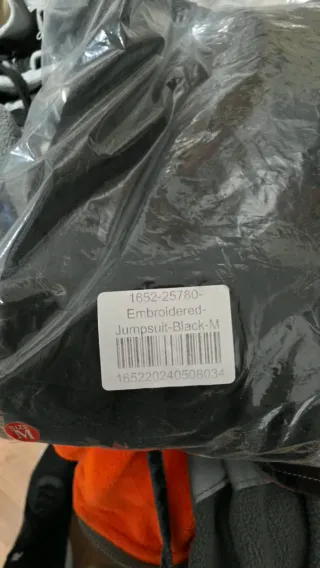 Mono Largo Encaje Negro Talla M Fiesta