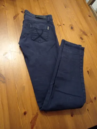 Pantalón tejano azul marino mujer T-40