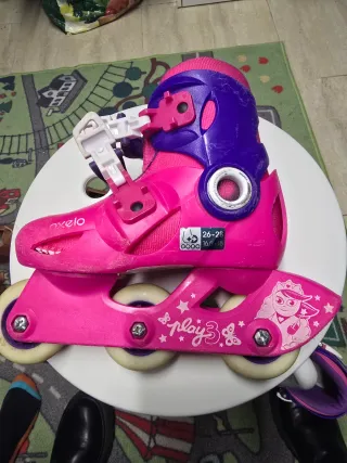Patines infantiles ajustables, casco y proteccione