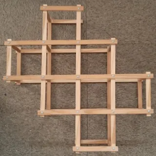 Botelleros de madera plegables. unidad 3€
