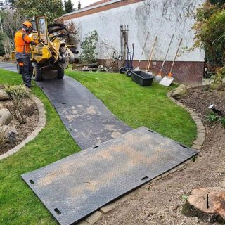 Placas protectoras de cesped para obras y jardines