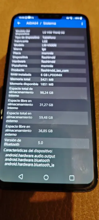 LG V50 ThinQ Negro 5G
