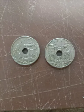 Lote 70 monedas 50 céntimos España 1949 Franco