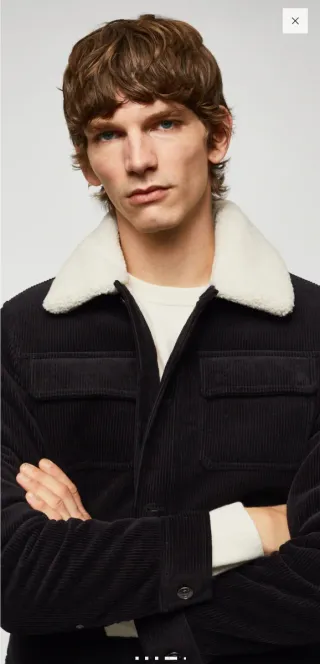 Cazadora Pana Mango Talla M con Borreguito