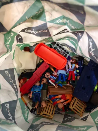 Lote de vehículos y helicóptero Playmobil