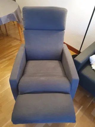 Sillón relax elevable gris