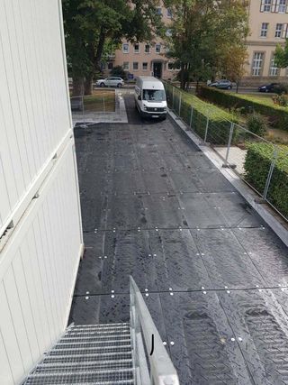 Suelo provisional para maquinaria de obra