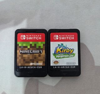 Minecraft y Kirby sin caja para switch