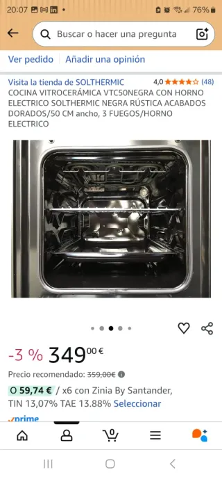 Cocina Vitrocerámica Solthermic 50cm