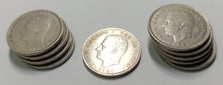 Lote 10 monedas 25 ptas Rey Juan Carlos I