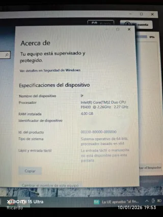 Fujitsu Siemens AMILO S 3655 Portátil. Sin disco